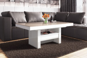 Table basse 2 en 1 relevable et extensible 120-170 cm AVERSA LUX